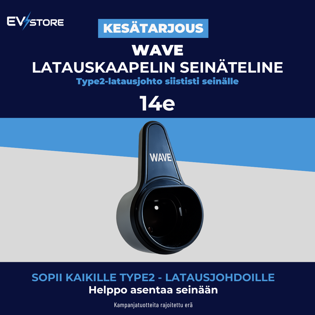 Wave Type 2 latauskaapelin seinäteline
