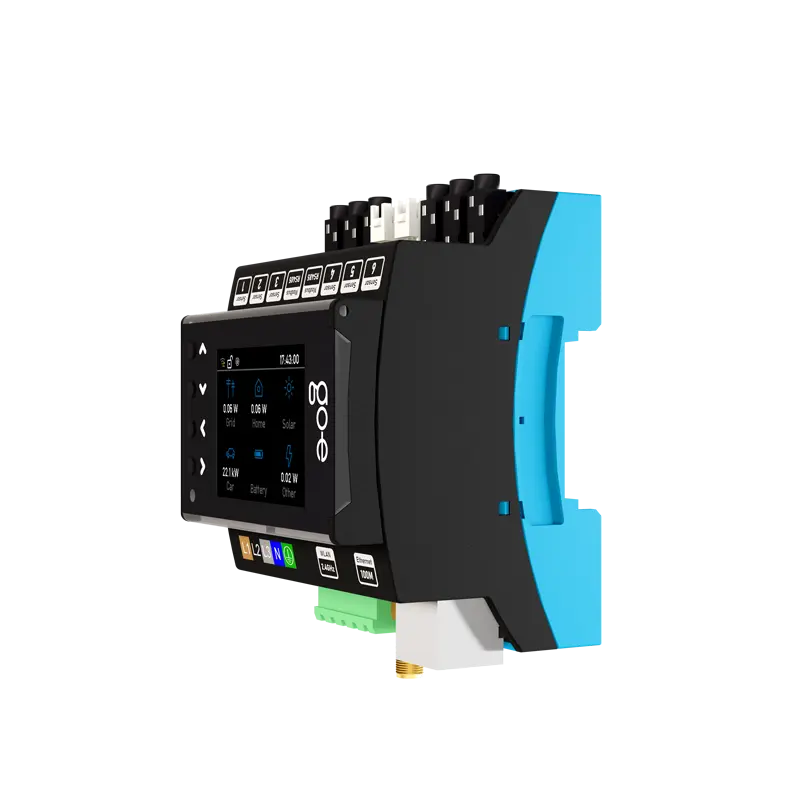 go-e kuormanhallinta yksikkö sivukuvassa
