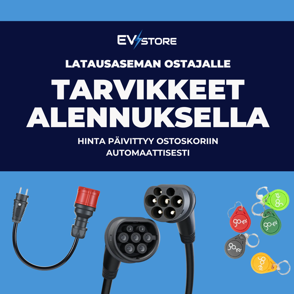 latausaseman ostajalle tarvikkeet alennuksella tarjous